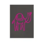 Postcard: Camel Pink on Grey - 1 PC